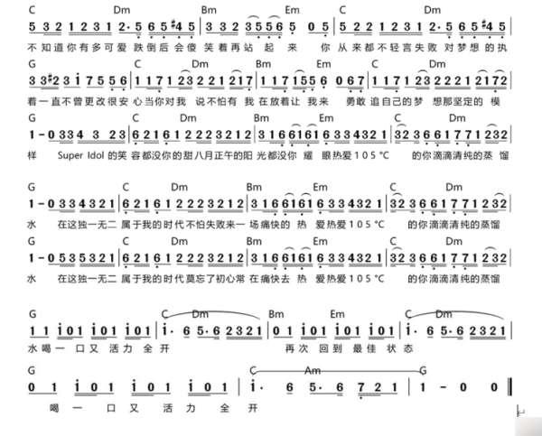 热爱105度的你简谱数字#祖国啊我永远热爱你简谱教唱