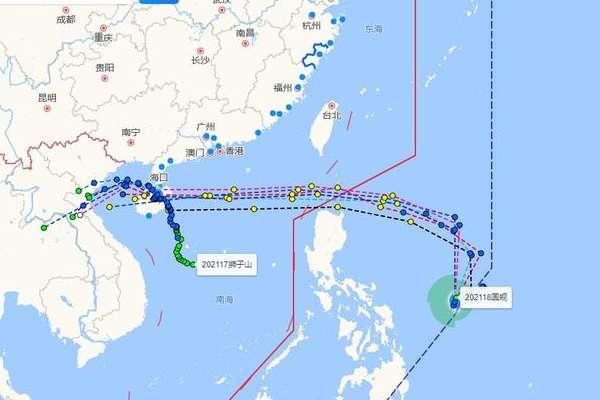 台风圆规路径图#台风圆规替补名