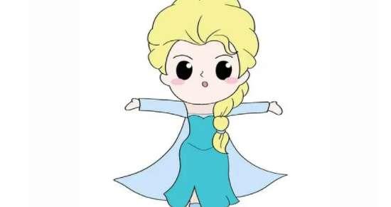 艾莎公主披风制作方法#怎么画艾莎公主的裙子