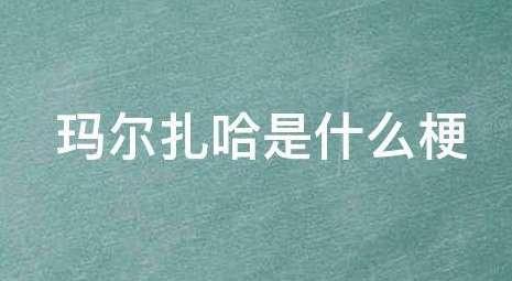 玛尔扎哈是什么意思#说别人叫她玛尔扎哈的是谁